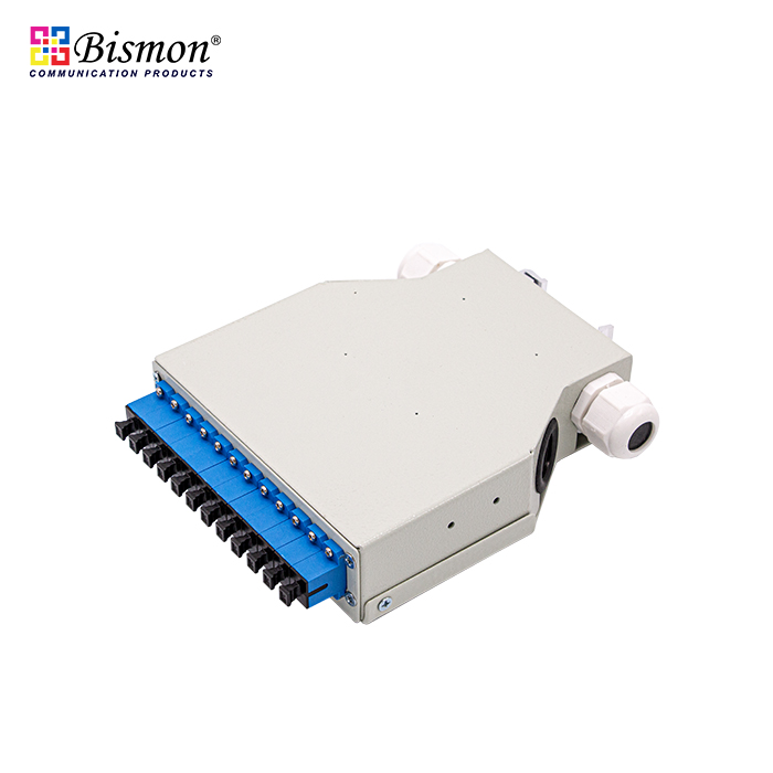 DIN-Rail 12 Core Wall Box fiber optic+SC Adapter Single-mode Simplex